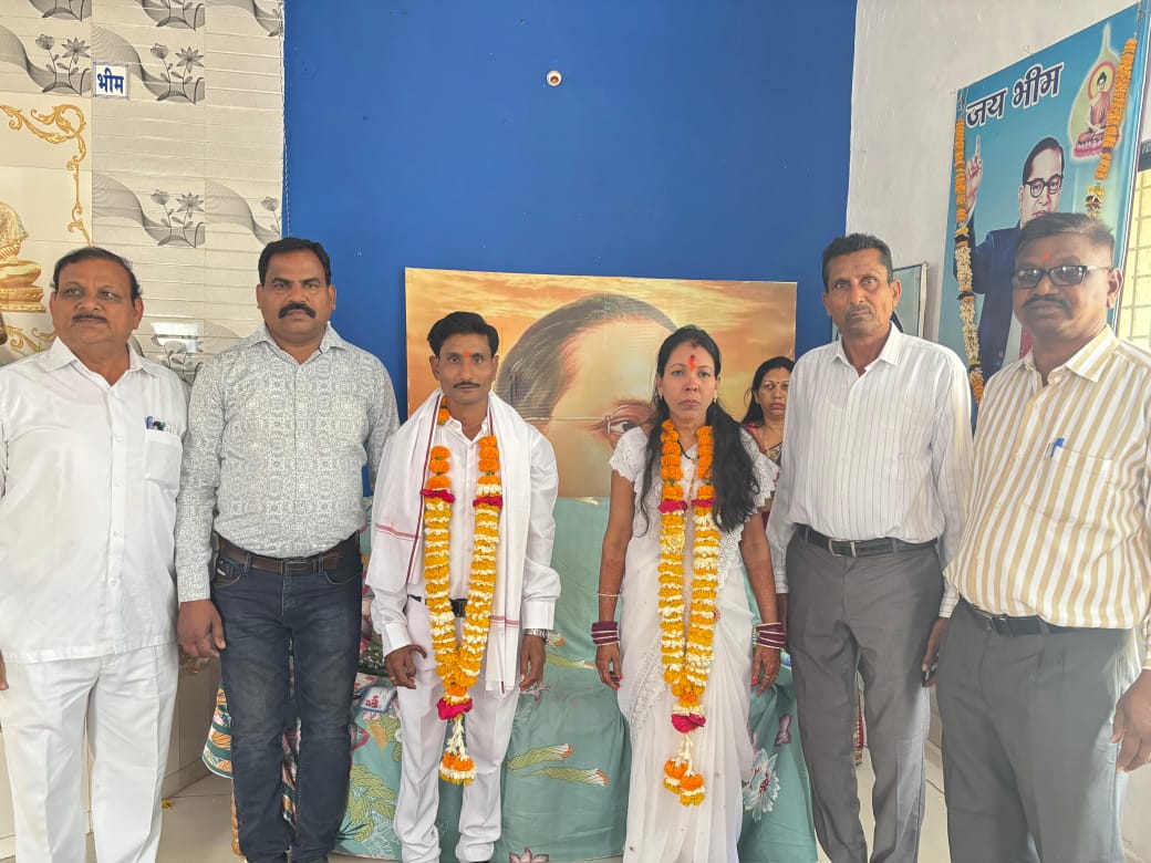 आम्रपाली बुद्ध विहार येथे अनोखा विवाह सोहळा