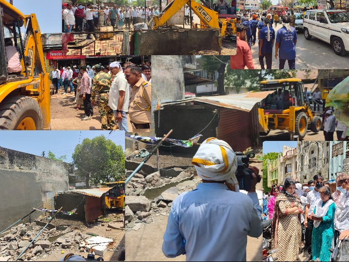 मोठा पोलिसांचा फौजफाटा ; देवळीत अतिक्रमण हटाव मोहिम जोमात