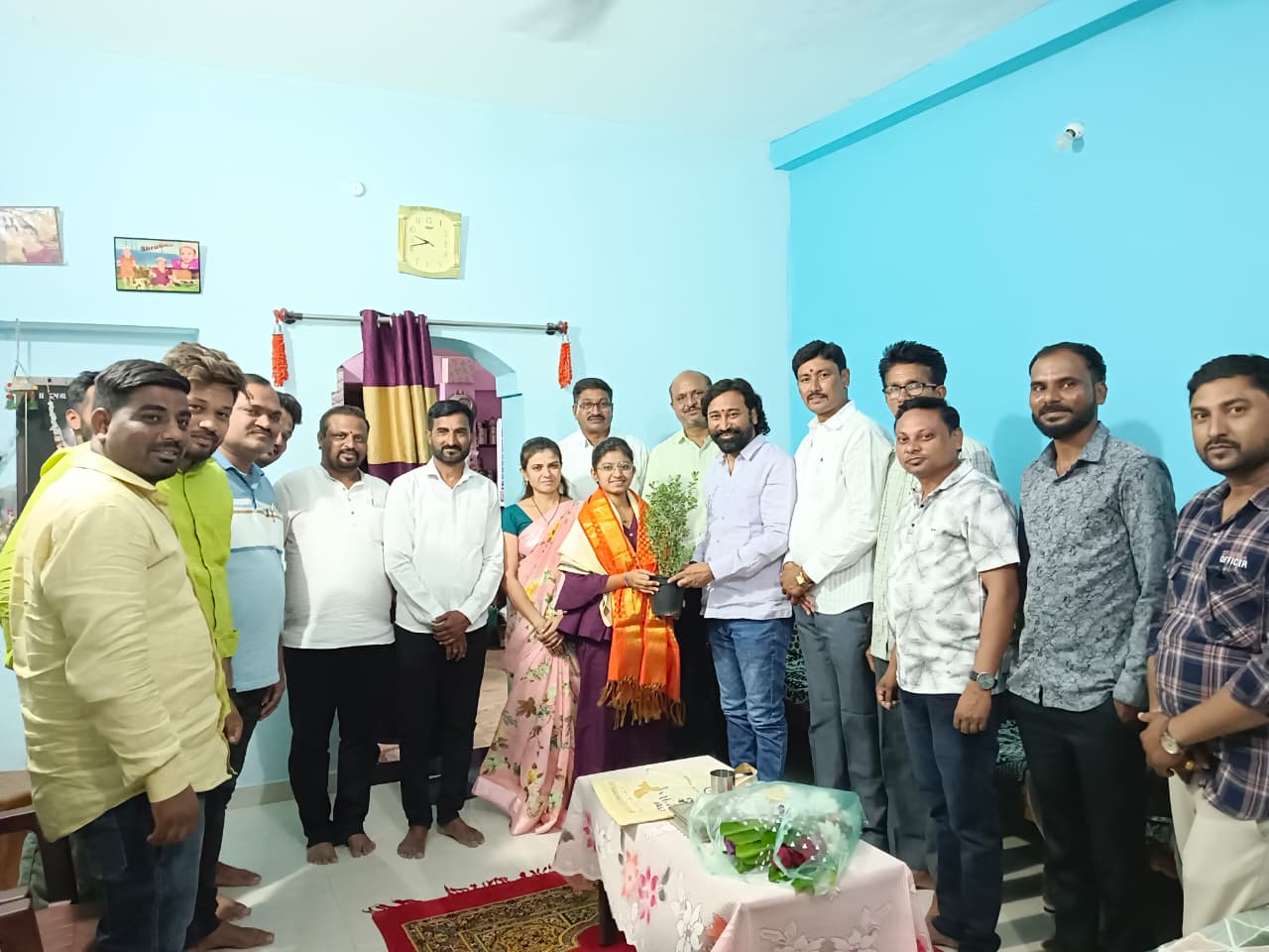 श्रुतिका देविदास महाबुधे हिचा राष्ट्रवादी काँग्रेसचे वर्धा जिल्हाध्यक्ष अतुल वांदिले केला गौरव